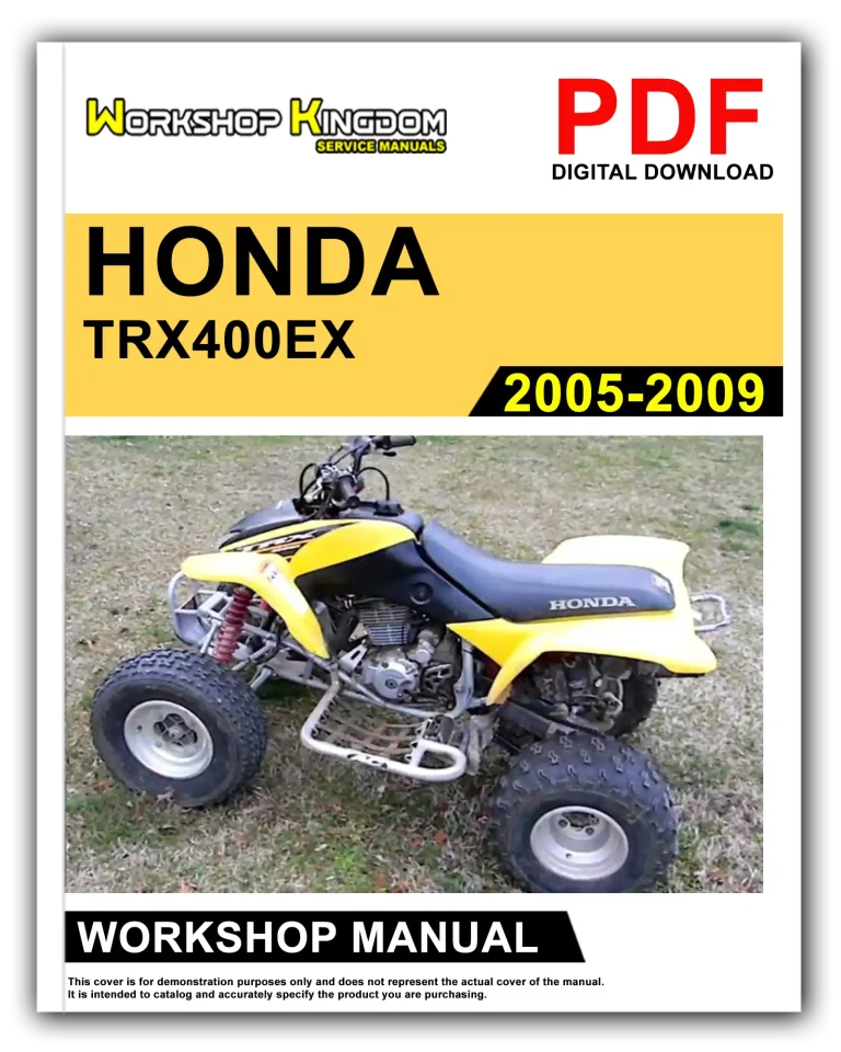 HONDA TRX400EX (2005-2009) Workshop Repair Service Manual – English – PDF Download