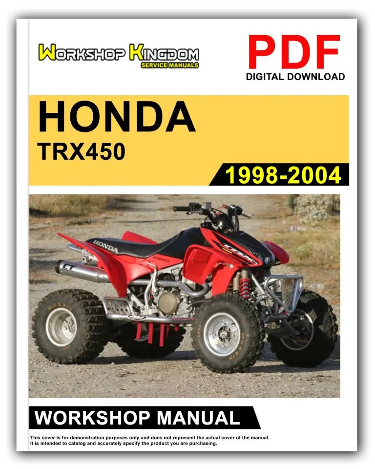 HONDA TRX450 (1998-2004) Workshop Repair Service Manual – English – PDF Download