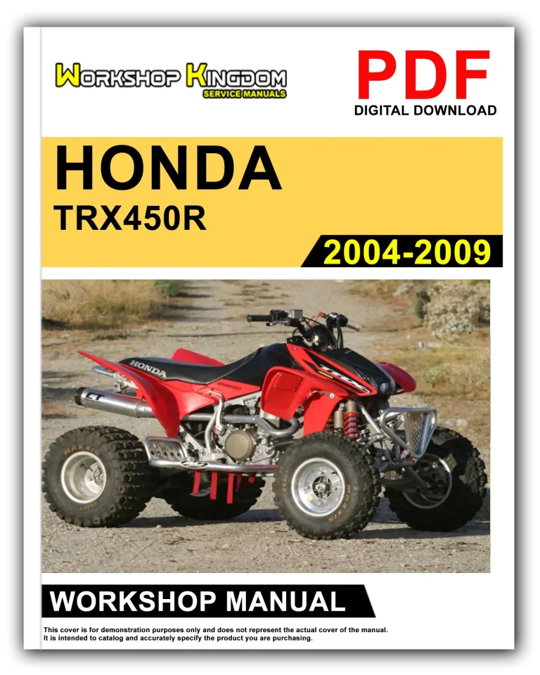 HONDA TRX450R (2004-2009) Workshop Repair Service Manual – English – PDF Download