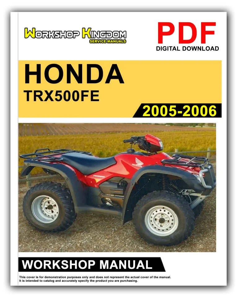 HONDA TRX500FE FM TM (2005-2006) Workshop Repair Service Manual – English – PDF Download