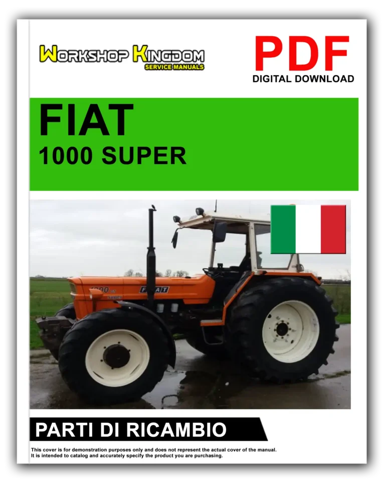 FIAT TRATTORI SERIE 1000 SUPER 1000 DT SUPER Manuale Parti Di Ricambio – Italiano – PDF Download