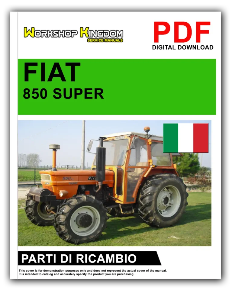 FIAT TRATTORI SERIE 850 SUPER 850 DT Manuale Parti Di Ricambio – Italiano – PDF Download