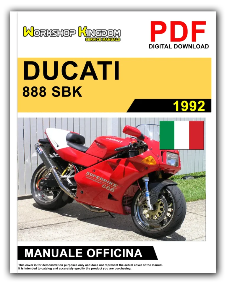 DUCATI 888 SBK STRADA S.P.O S.P.5 (1992) Manuale Di Officina e Riparazione – Italiano – PDF Download