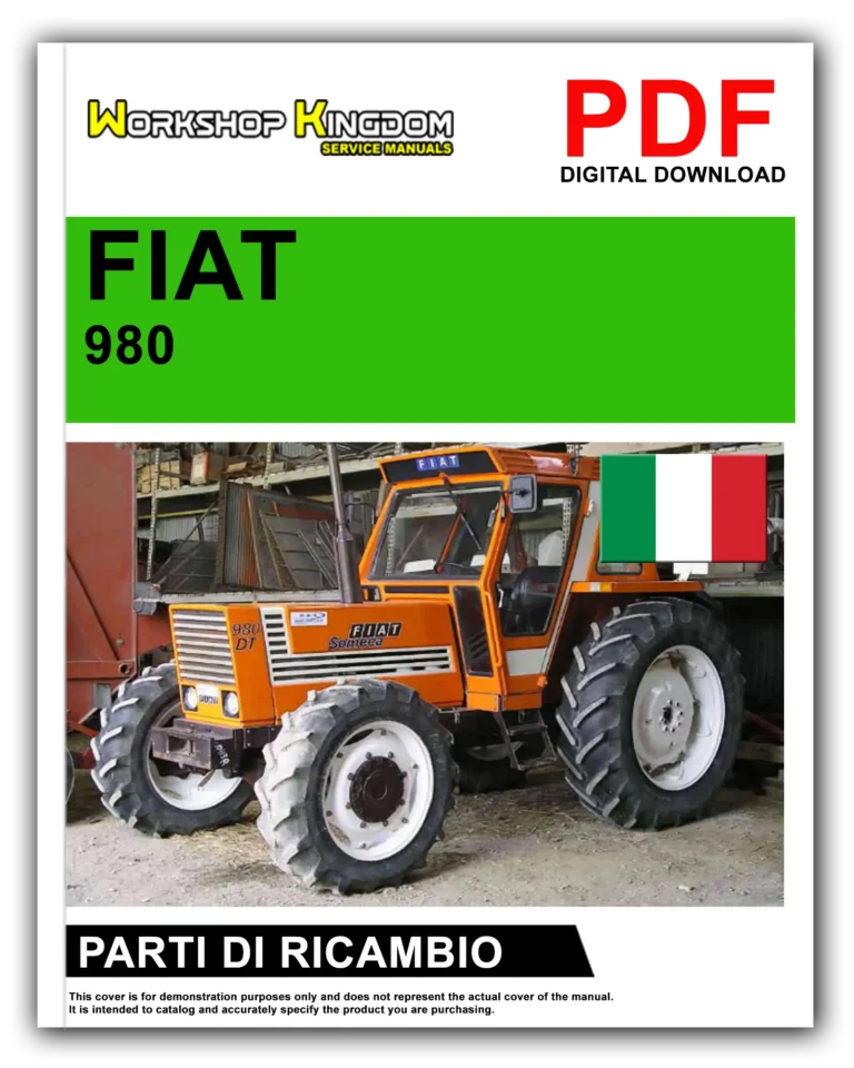 FIAT TRATTORI SERIE 980 980 DT Manuale Parti Di Ricambio – Italiano – PDF Download