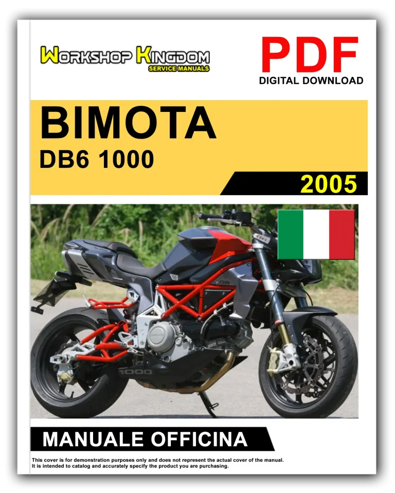 BIMOTA DB6 1000 (2005) Manuale Di Officina e Riparazione – Italiano – PDF Download