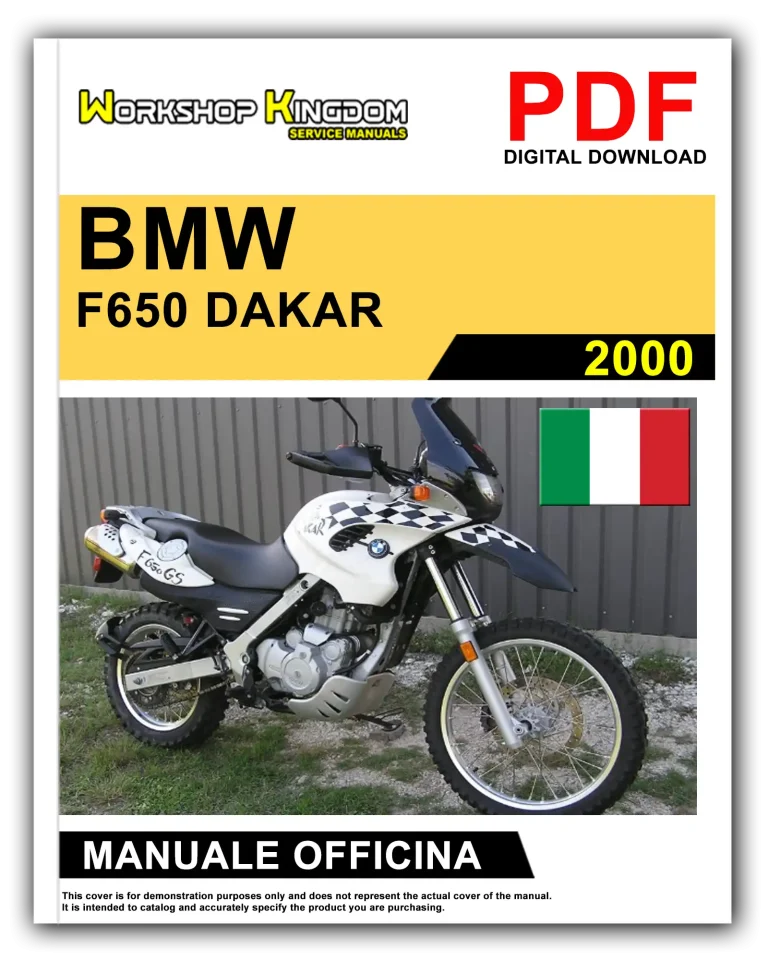 BMW F650 GS GS DAKAR (2000) Manuale Di Officina e Riparazione – Italiano – PDF Download