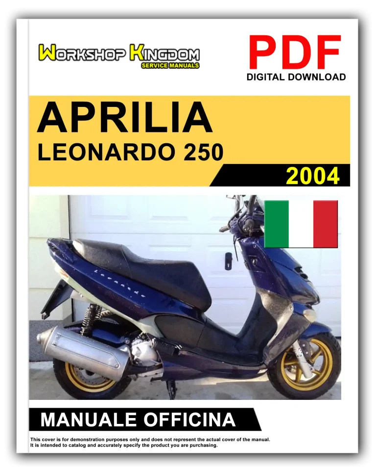 APRILIA LEONARDO 250 300 (2004) Manuale Di Officina e Riparazione – Italiano – PDF Download