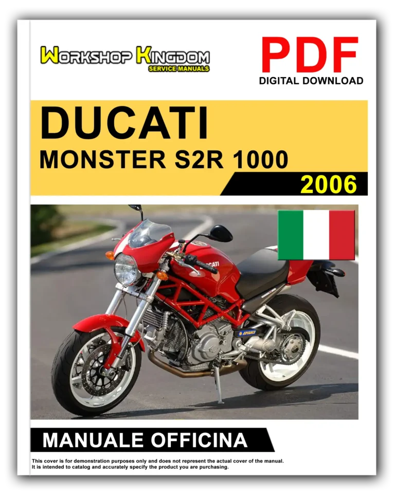 DUCATI MONSTER S2R 1000 (2006) Manuale Di Officina e Riparazione – Italiano – PDF Download
