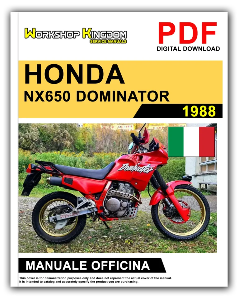 HONDA NX650 DOMINATOR (1988) Manuale Di Officina e Riparazione – Italiano – PDF Download