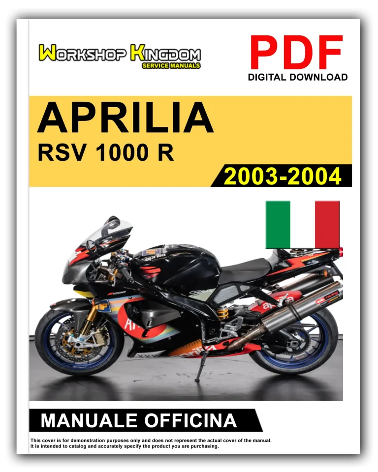 APRILIA RSV 1000 R (2003-2004) Manuale Di Officina e Riparazione – Italiano – PDF Download