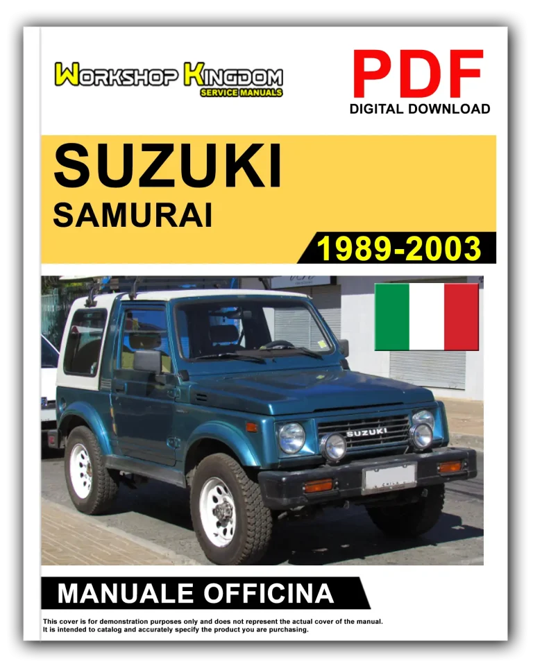 SUZUKI SAMURAI (1989-2003) Manuale Di Officina e Riparazione – Italiano – PDF Download