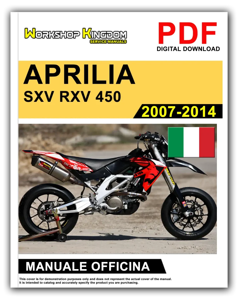 APRILIA SXV RXV 450-550 (2007-2014) Manuale Di Officina e Riparazione – Italiano – PDF Download