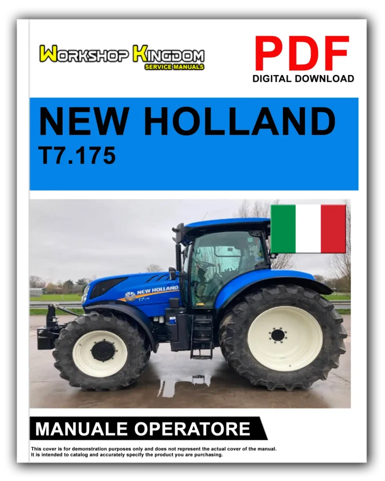 NEW HOLLAND T7.175 T7.190 T7.210 Manuale Uso E Manutenzione Operatore – Italiano – PDF Download