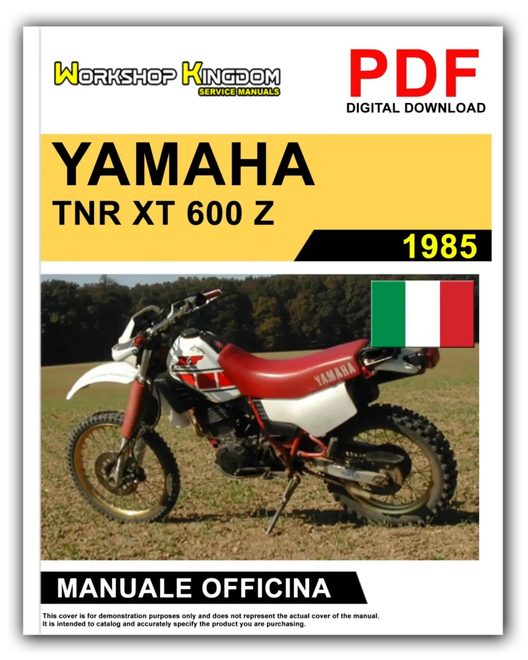 YAMAHA TNR XT 600 Z XT 600 (1985) Manuale Di Officina e Riparazione – Italiano – PDF Download