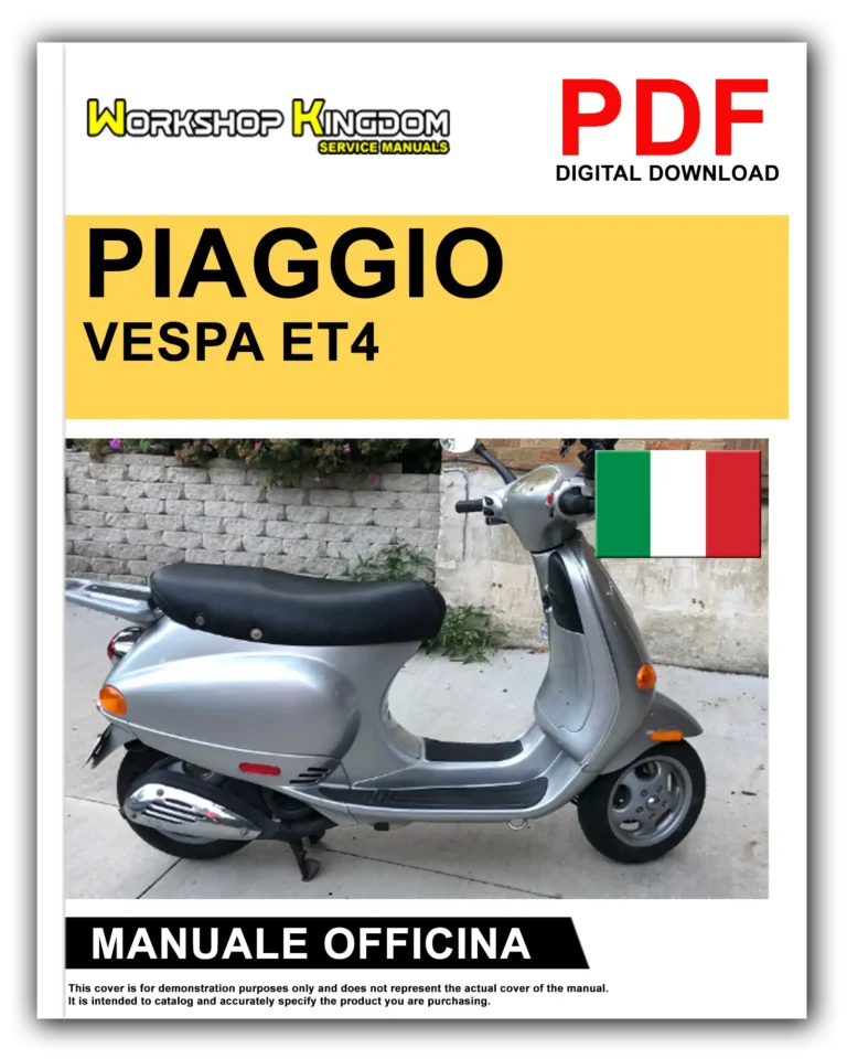 PIAGGIO VESPA ET4 150 CC 4T Manuale Di Officina e Riparazione – Italiano – PDF Download
