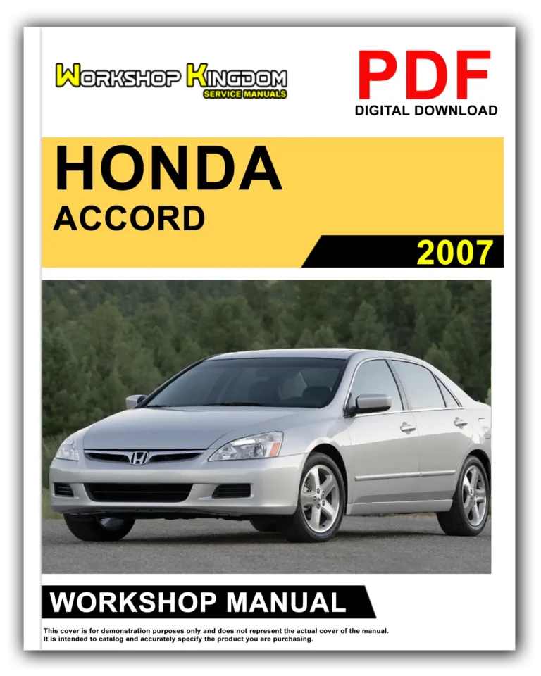 HONDA ACCORD (2007) Workshop Repair Service Manual – English – PDF Download