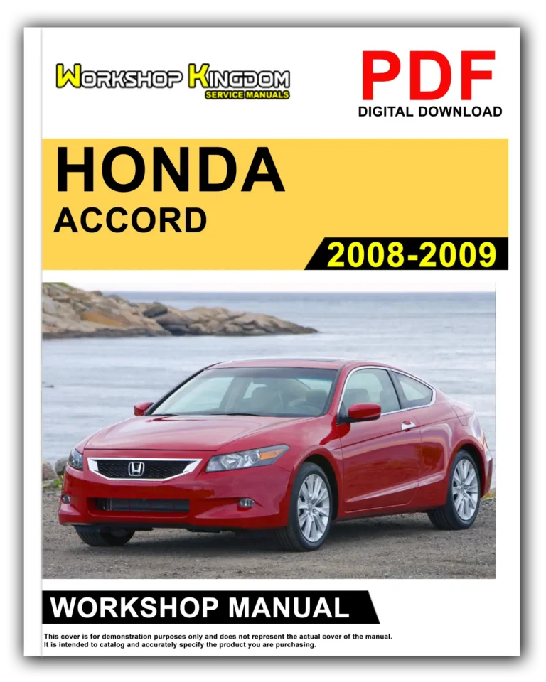 HONDA ACCORD (2008-2009) Workshop Repair Service Manual – English – PDF Download