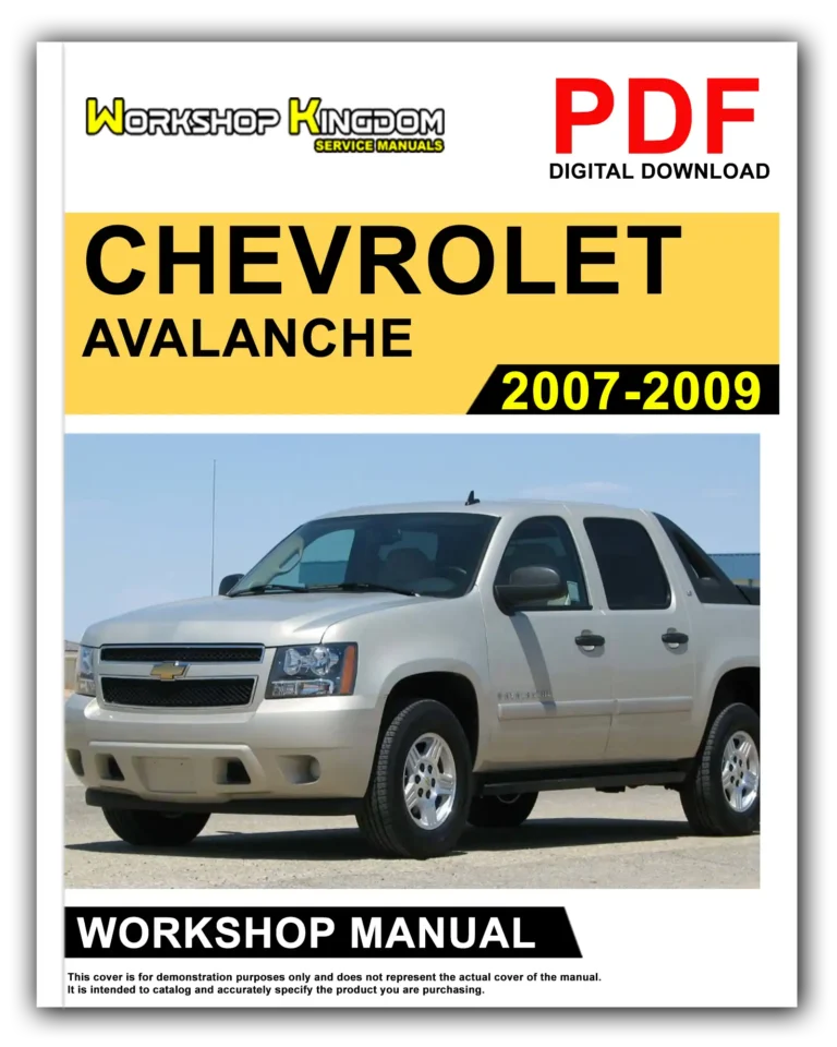 CHEVROLET AVALANCHE (2007-2009) Workshop Repair Service Manual – English – PDF Download