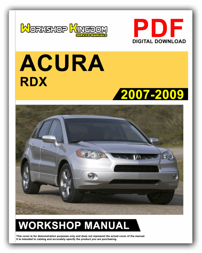 ACURA RDX (2007-2009) Workshop Repair Service Manual – English – PDF Download