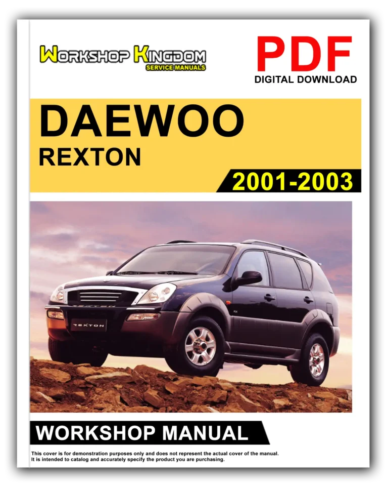 DAEWOO REXTON (2001-2003) Workshop Repair Service Manual – English – PDF Download