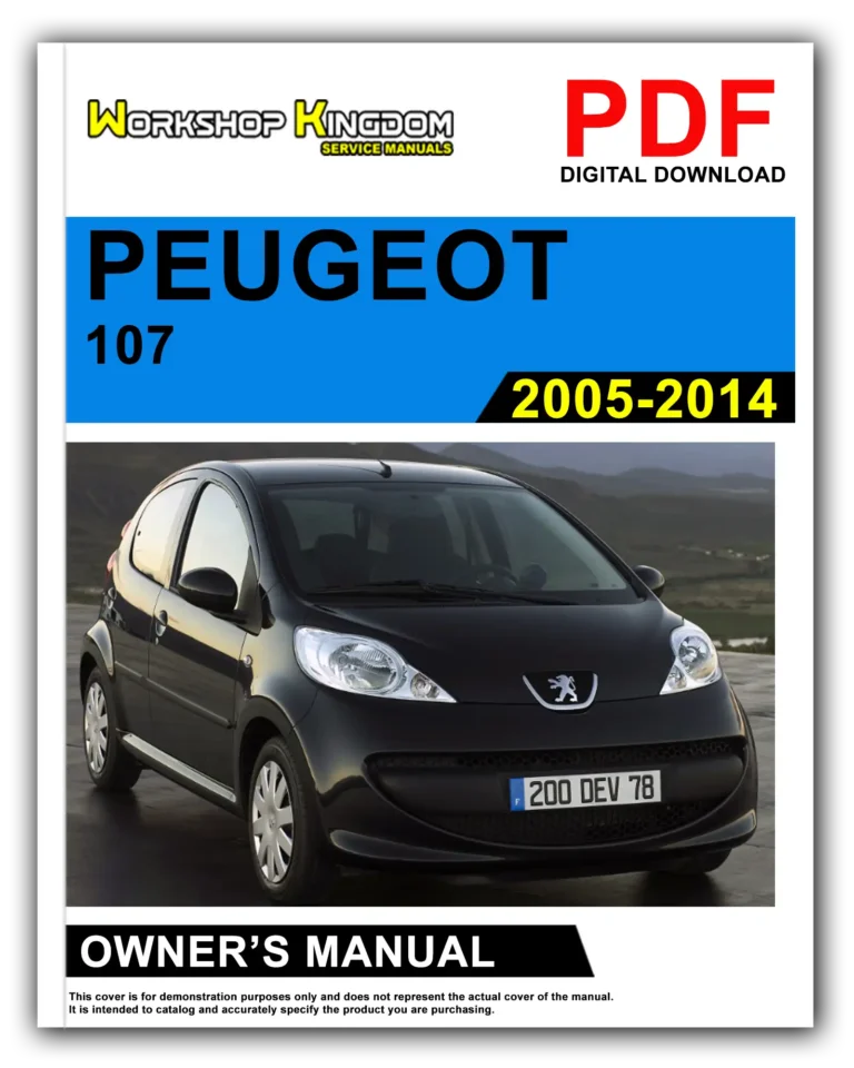 PEUGEOT 107 (2005-2014) Owner’s Manual – English – PDF Download