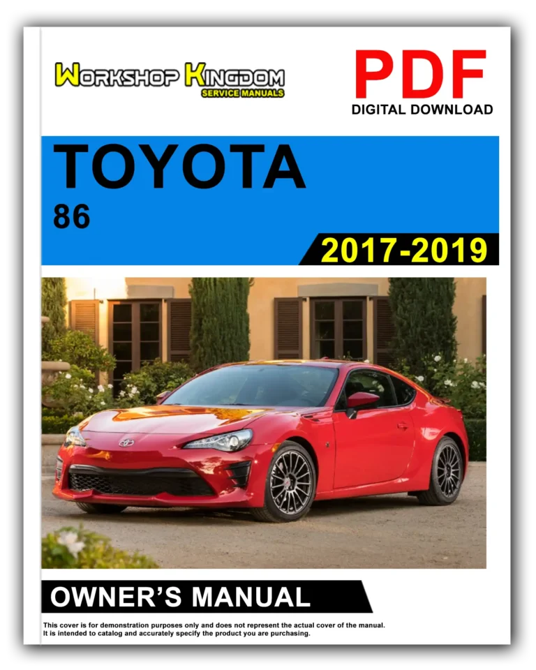 TOYOTA 86 (2017-2019) Owner’s Manual – English – PDF Download