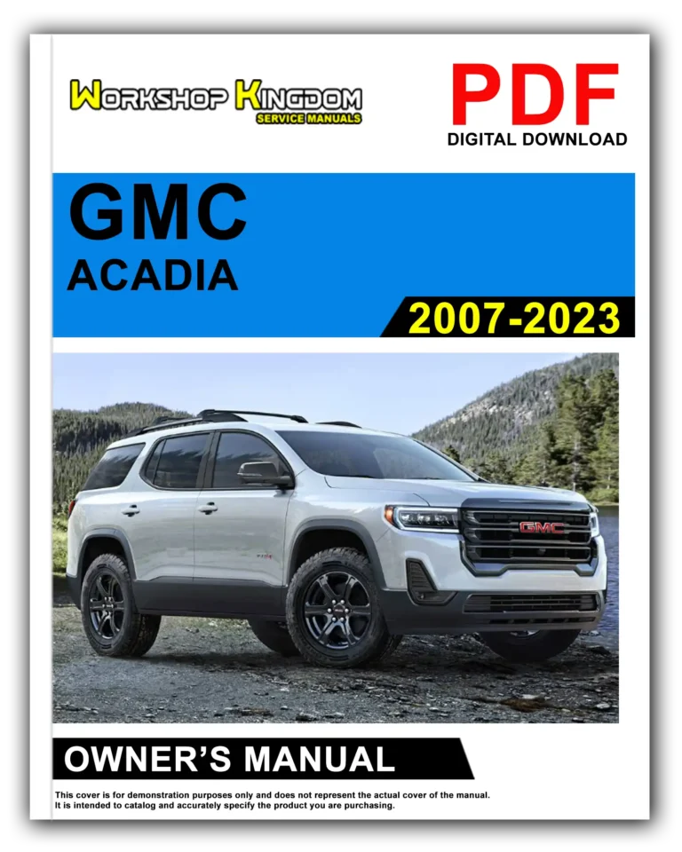 GMC ACADIA (2007-2023) Owner’s Manual – English – PDF Download