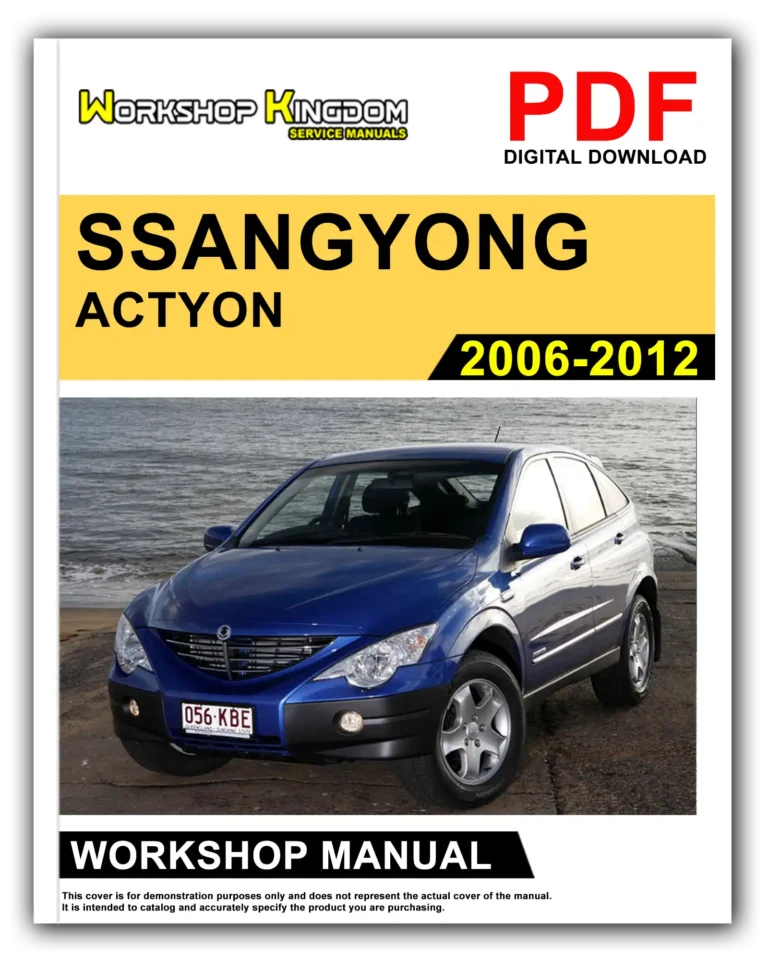 SSANGYONG ACTYON (2006-2012) Workshop Repair Service Manual – English – PDF Download