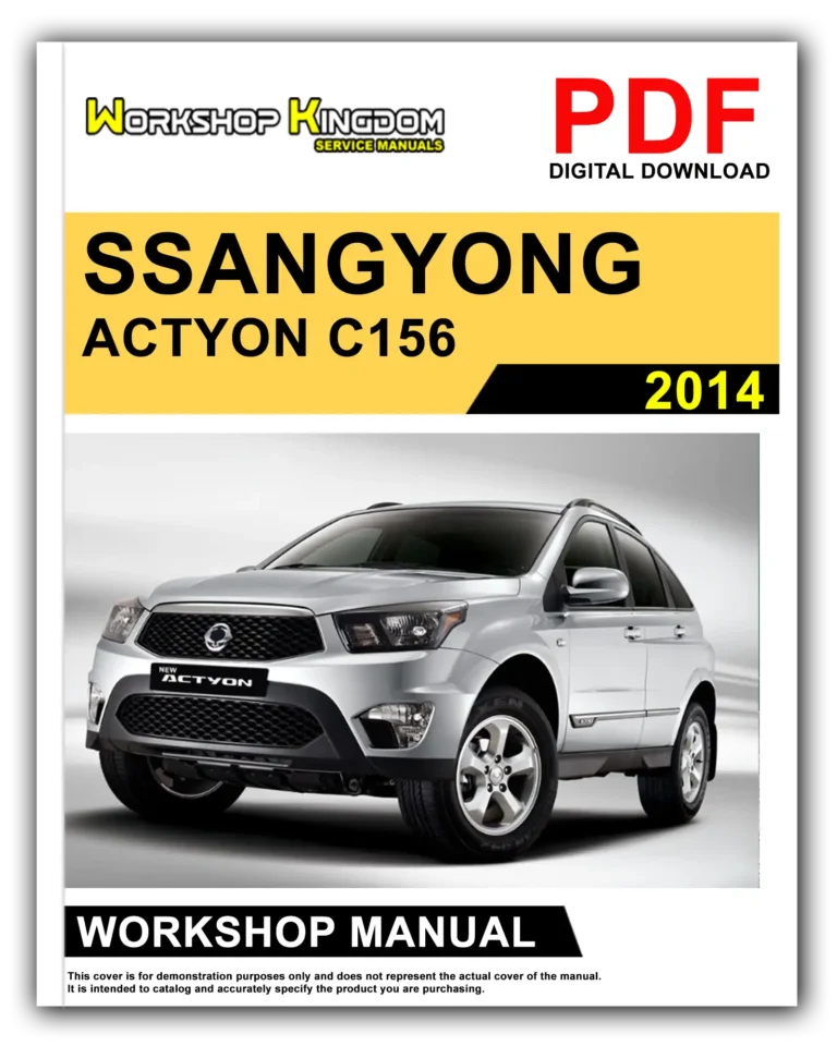 SSANGYONG ACTYON C156 (2014) Workshop Repair Service Manual – English – PDF Download