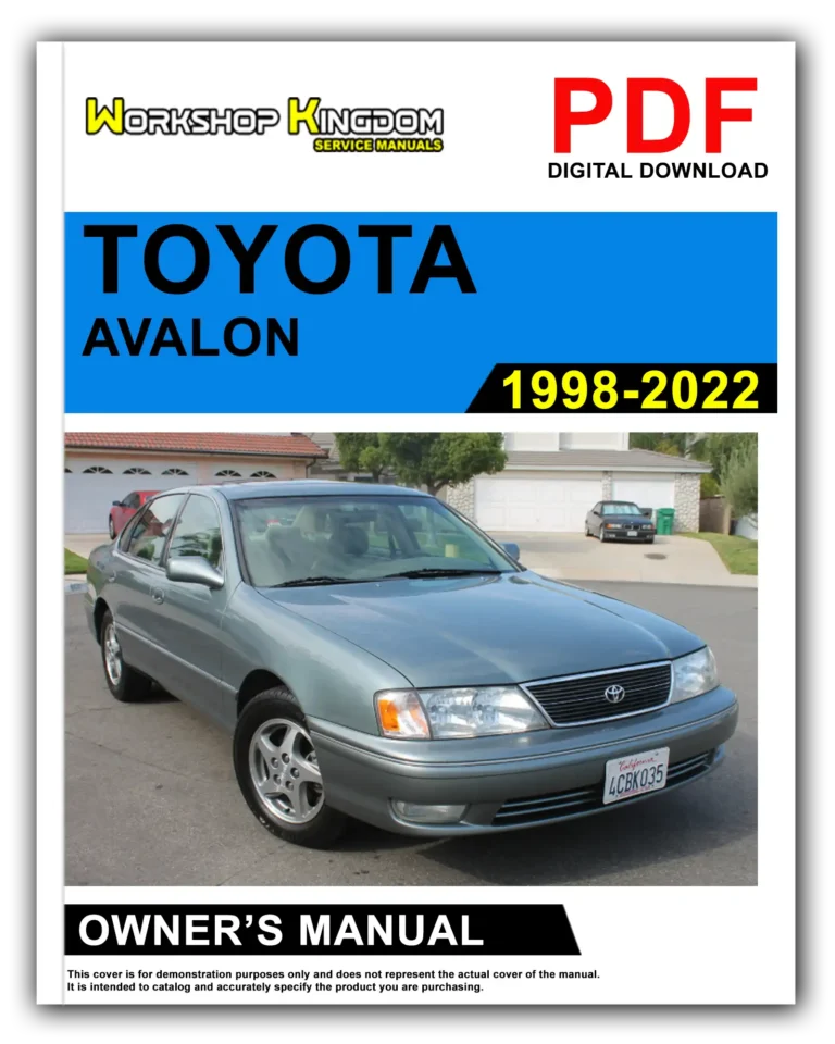 TOYOTA AVALON (1998-2022) Owner’s Manual – English – PDF Download