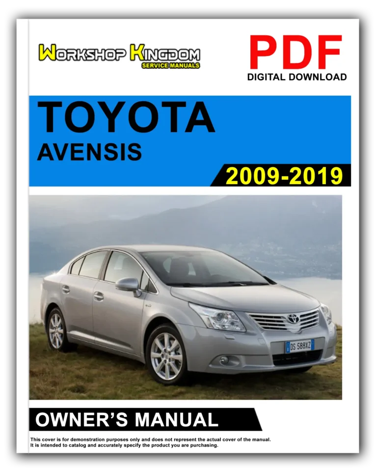 TOYOTA AVENSIS (2009-2019) Owner’s Manual – English – PDF Download