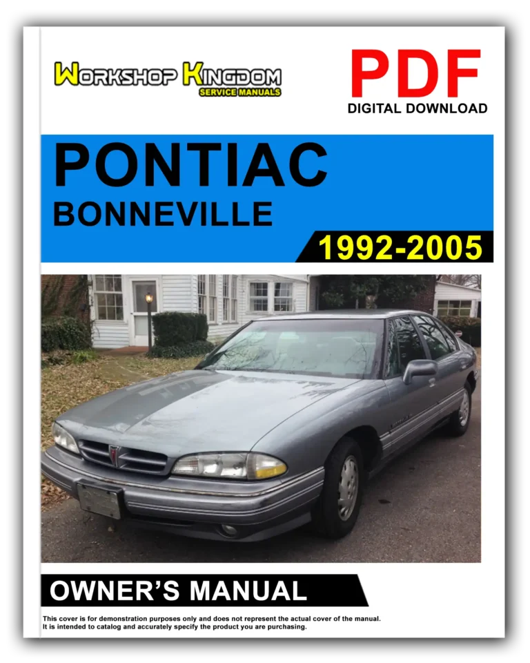PONTIAC BONNEVILLE (1992-2005) Owner’s Manual – English – PDF Download