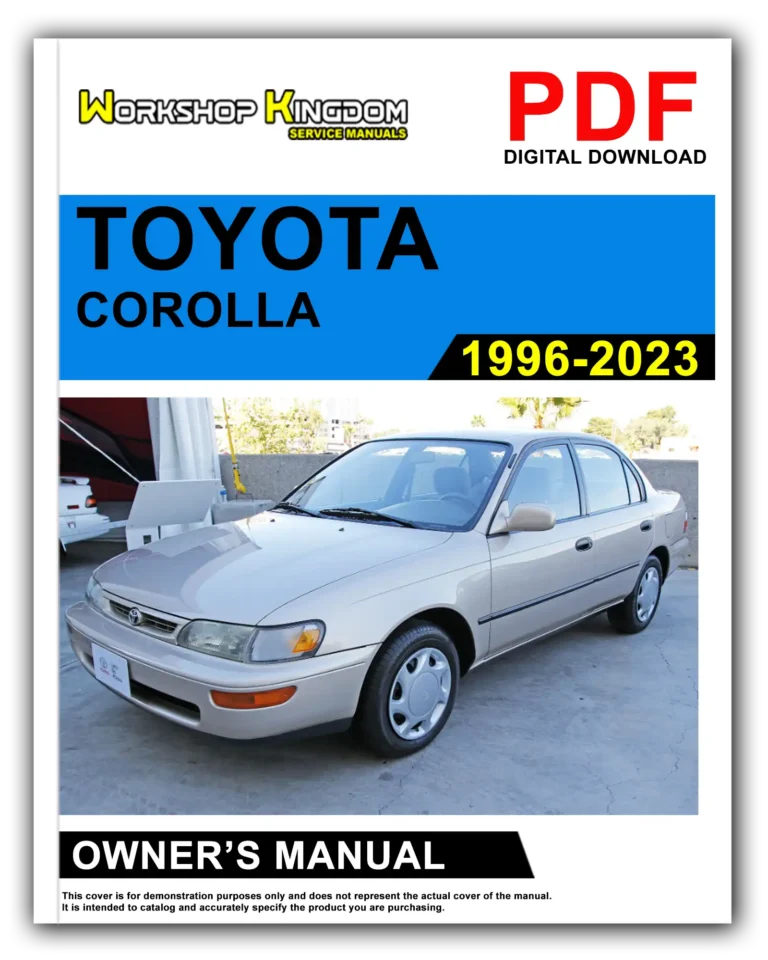 TOYOTA COROLLA (1996-2023) Owner’s Manual – English – PDF Download