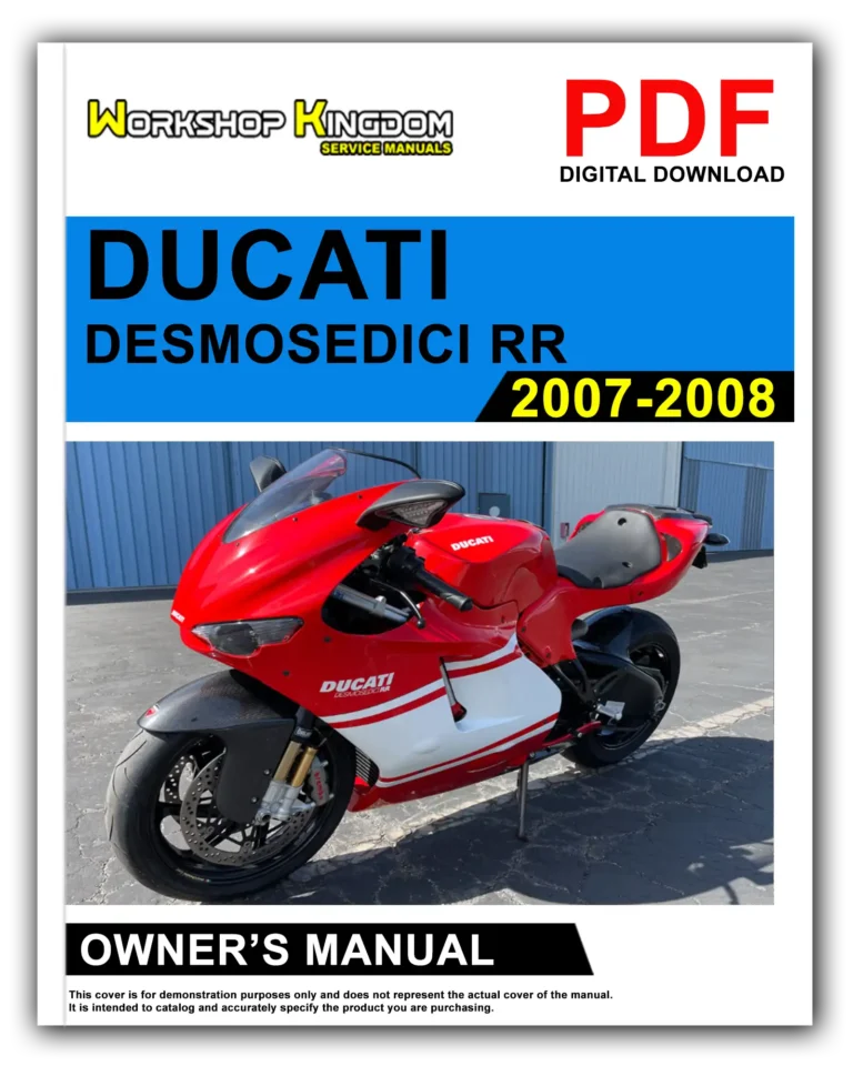 DUCATI DESMOSEDICI RR OWNER (2007-2008) Owner’s Manual – English – PDF Download