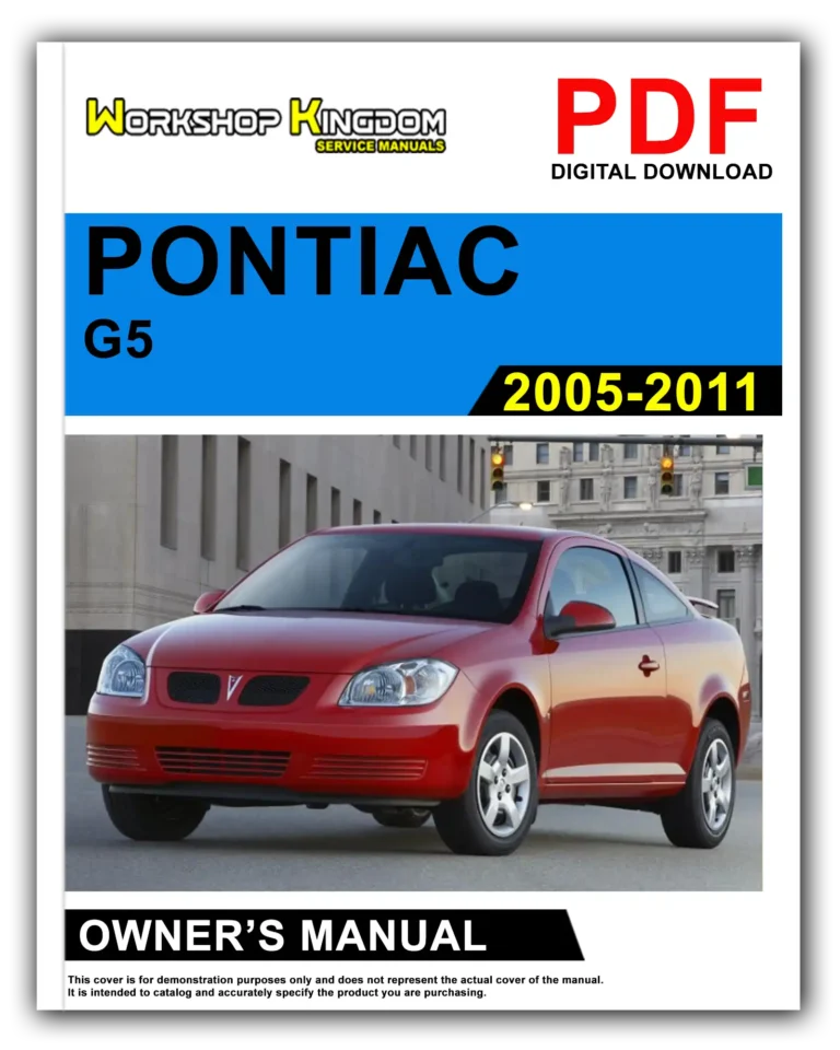 PONTIAC G5 (2005-2011) Owner’s Manual – English – PDF Download