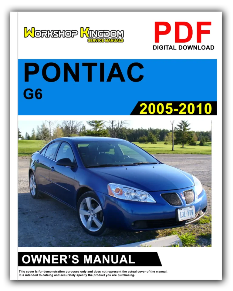 PONTIAC G6 (2005-2010) Owner’s Manual – English – PDF Download