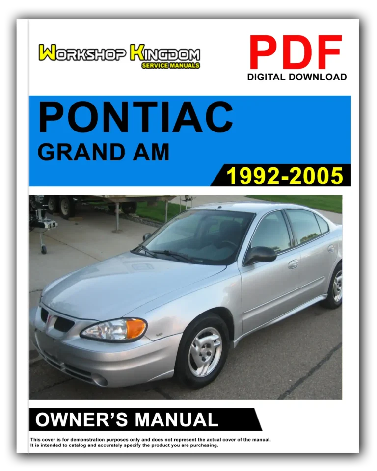 PONTIAC GRAND AM (1992-2005) Owner’s Manual – English – PDF Download