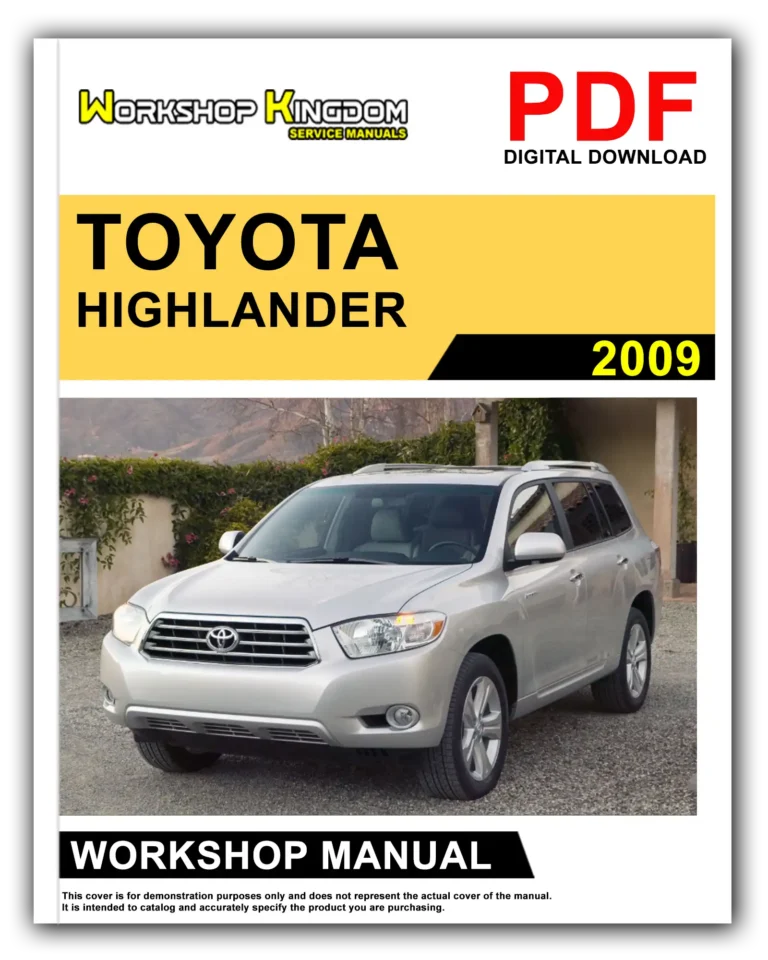TOYOTA HIGHLANDER (2009) Workshop Repair Service Manual – English – PDF Download