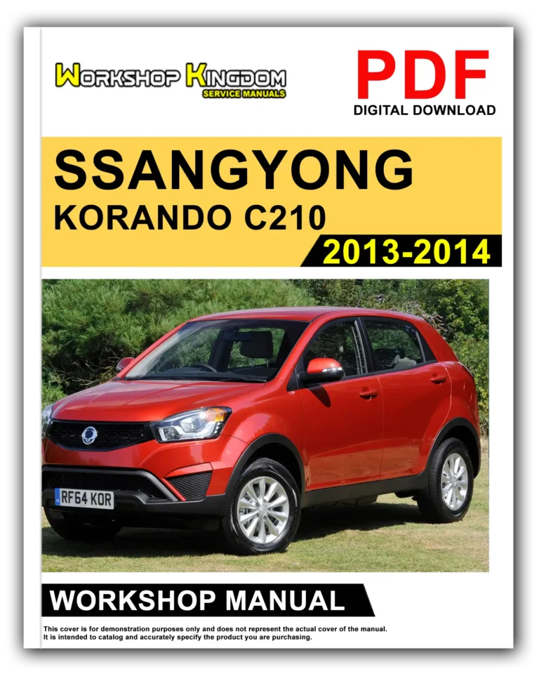 SSANGYONG KORANDO C210 (2013-2014) Workshop Repair Service Manual – English – PDF Download