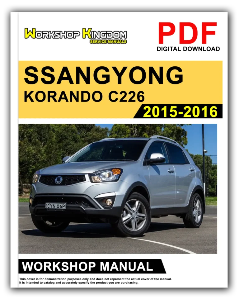 SSANGYONG KORANDO C226 (2015-2016) Workshop Repair Service Manual – English – PDF Download