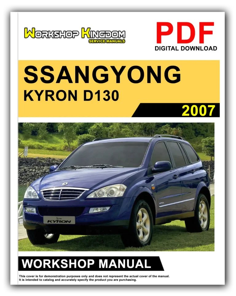 SSANGYONG KYRON D130 (2007) Workshop Repair Service Manual – English – PDF Download
