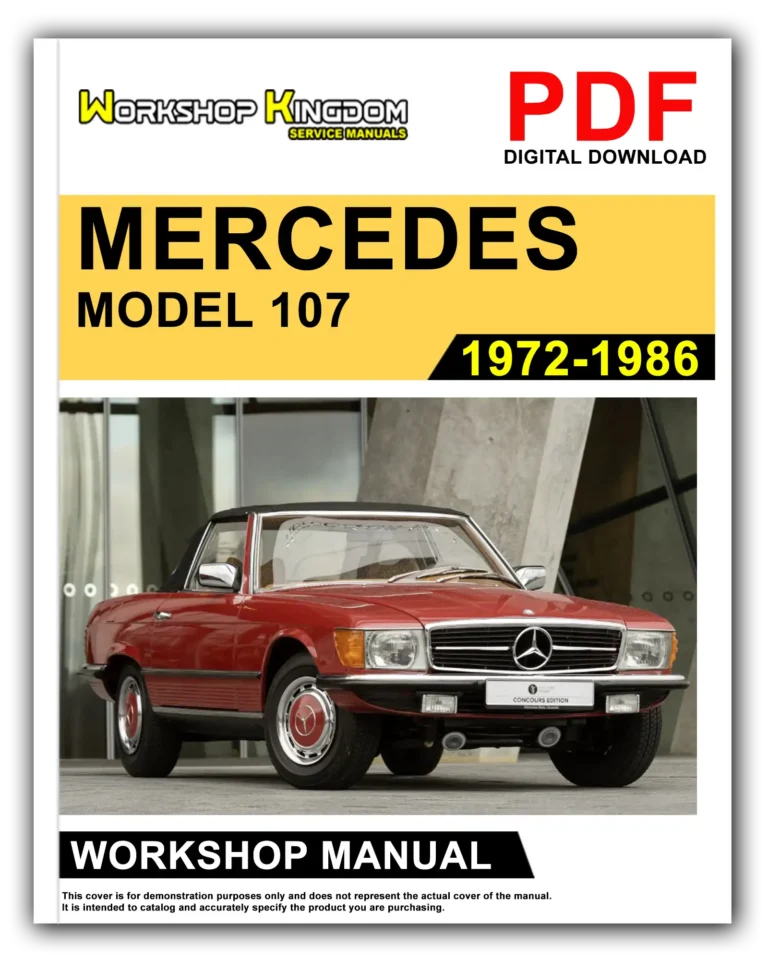 MERCEDES BENZ MODEL 107 (1972-1986) Workshop Repair Service Manual – English – PDF Download