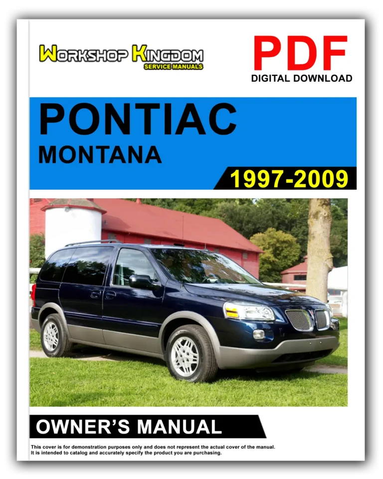 PONTIAC MONTANA (1997-2009) Owner’s Manual – English – PDF Download