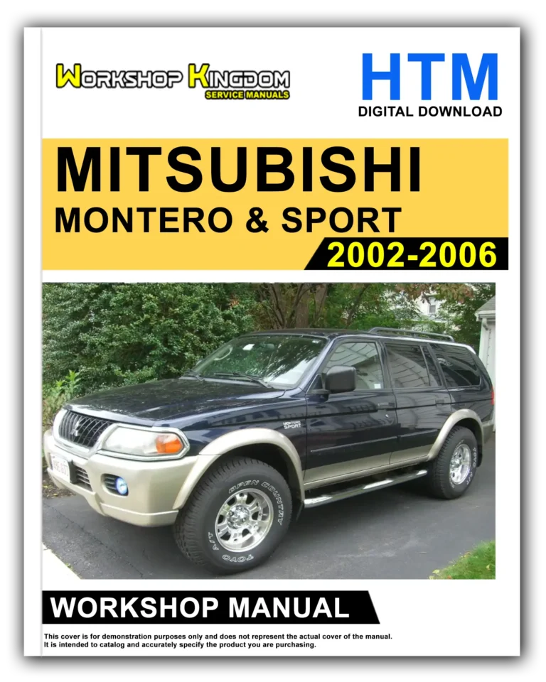 MITSUBISHI MONTERO AND MONTERO SPORT (2002-2006) Workshop Repair Service Manual – English – HTM Download