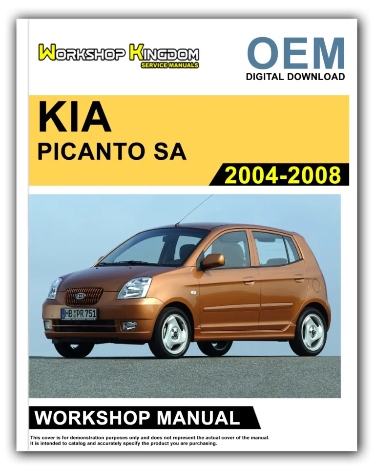 KIA PICANTO SA (2004-2008) Workshop Repair Service Manual – English – OEM Download