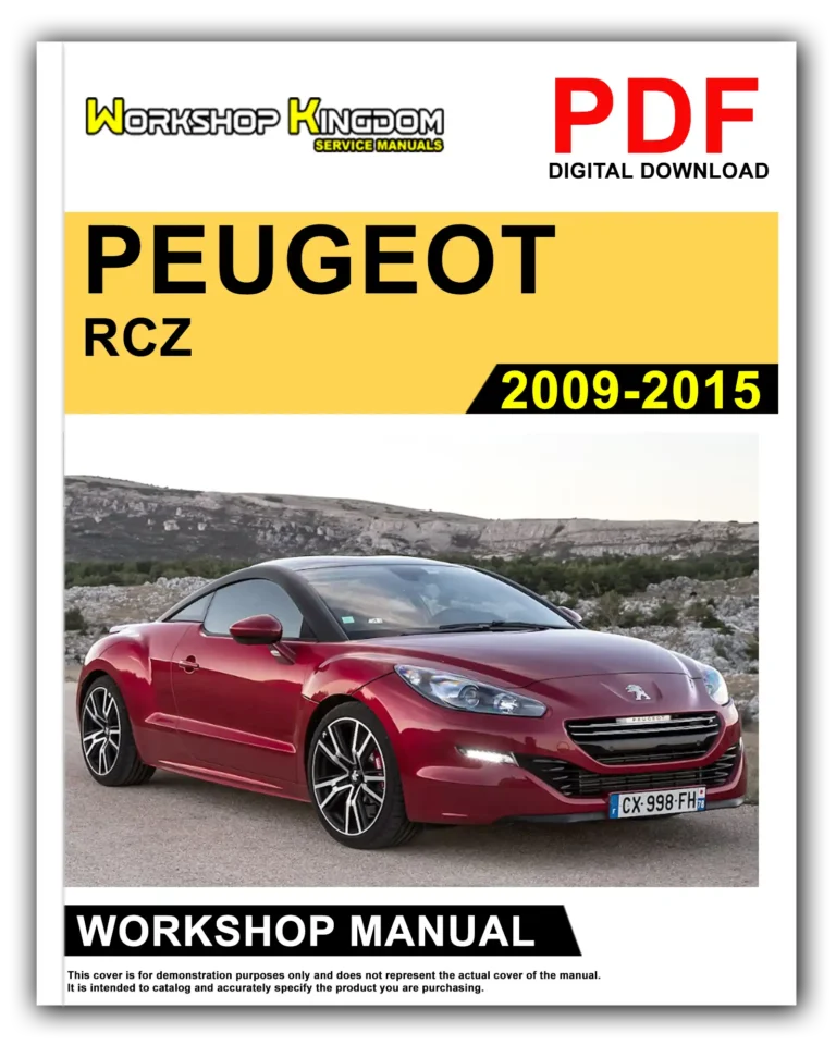 PEUGEOT RCZ (2009-2015) Workshop Repair Service Manual – English – PDF Download