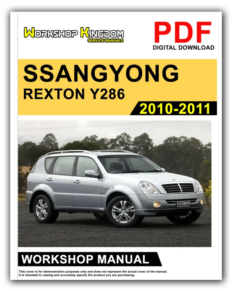 SSANGYONG REXTON Y286 (2010-2011) Workshop Repair Service Manual – English – PDF Download