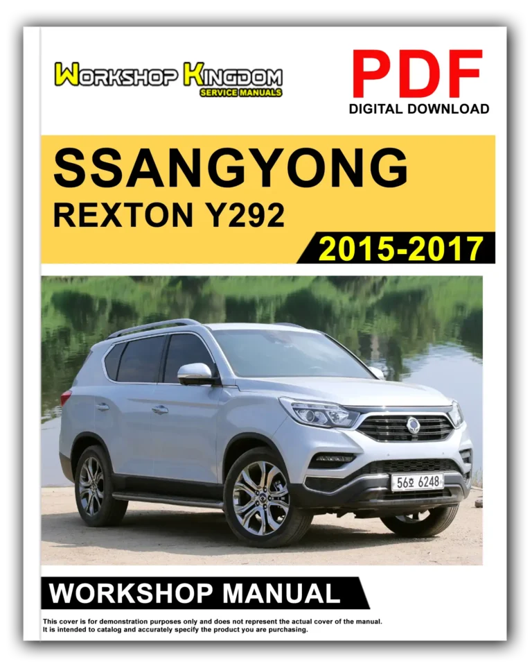 SSANGYONG REXTON Y292 (2015-2017) Workshop Repair Service Manual – English – PDF Download