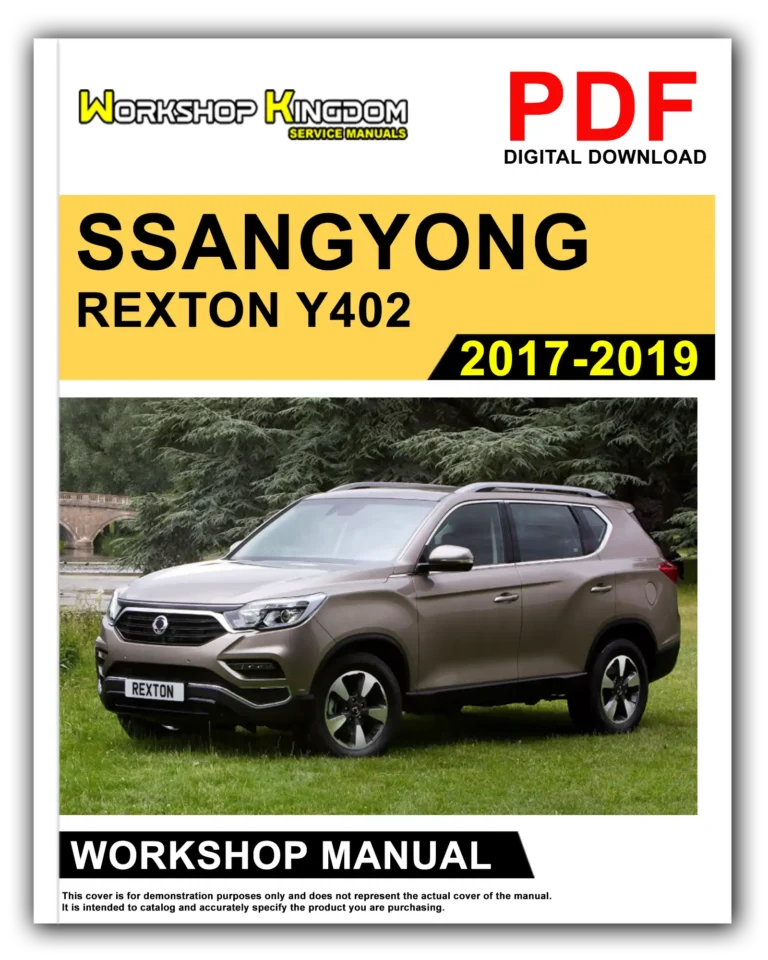 SSANGYONG REXTON Y402 (2017-2019) Workshop Repair Service Manual – English – PDF Download