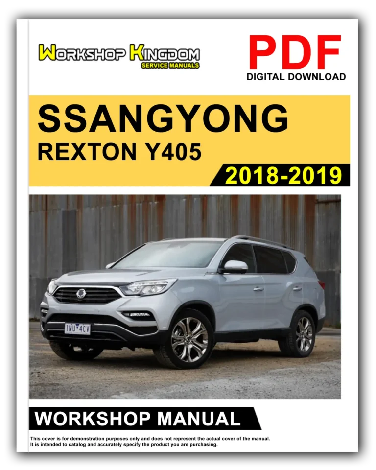 SSANGYONG REXTON Y405 (2018-2019) Workshop Repair Service Manual – English – PDF Download